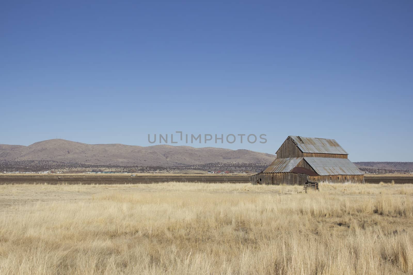 Old barn with blue sky