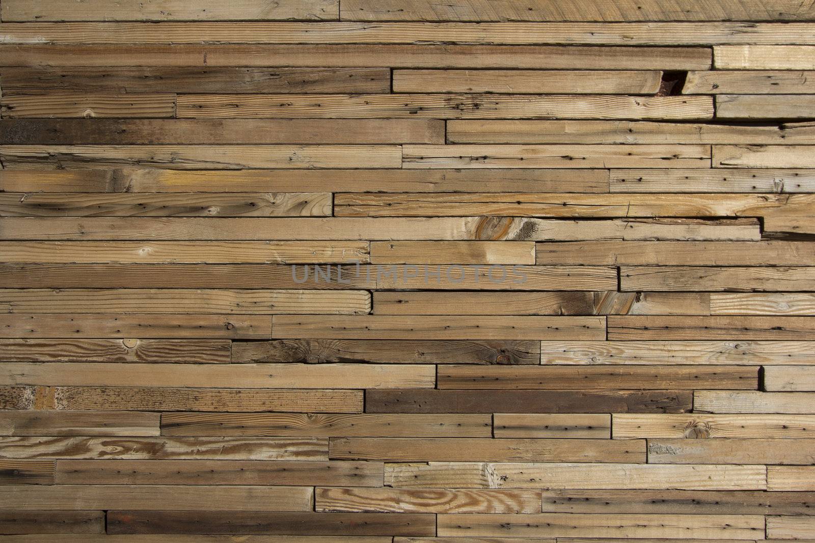 weathered old wooden planks.