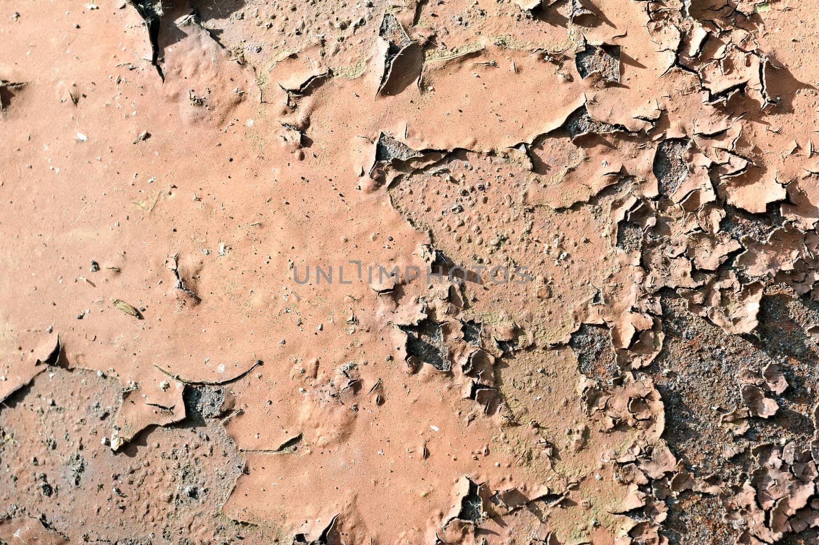 Rusty grunge surface with cracked paint
