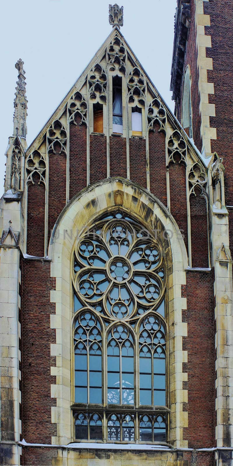 The facade of the Catholic Church for designers
