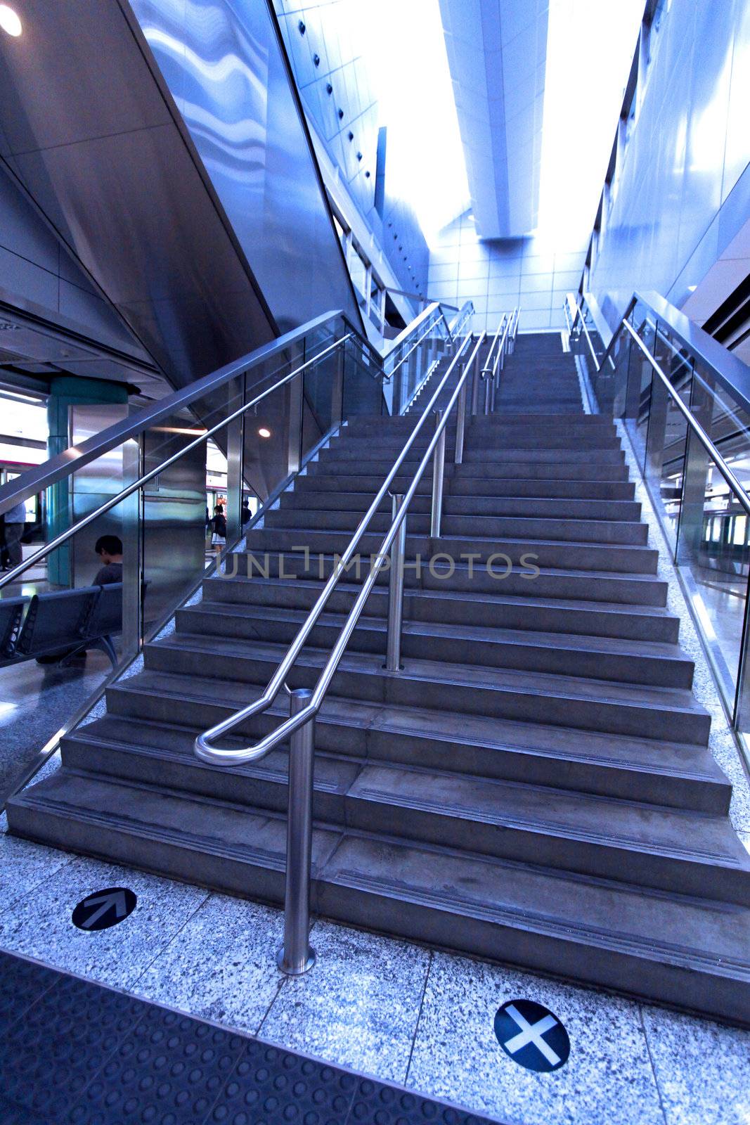 Stairs in subway station