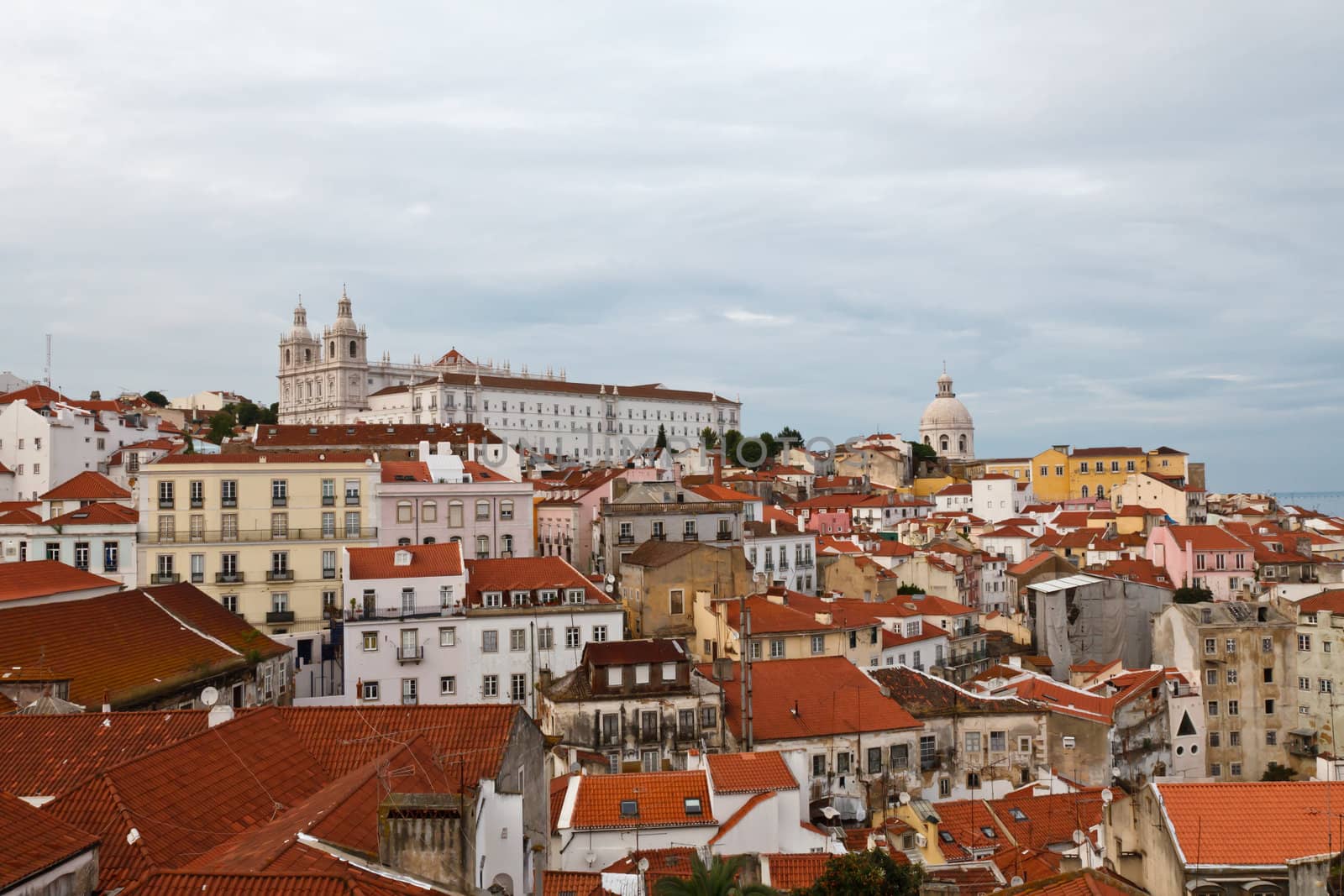 Panorama of Alfama Quarter in Lisbon, Portugal by anshar