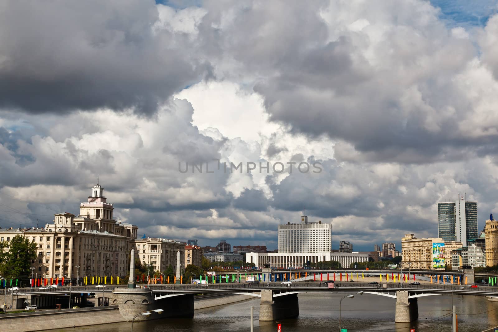 Moscow River and White House in Moscow, Russia by anshar