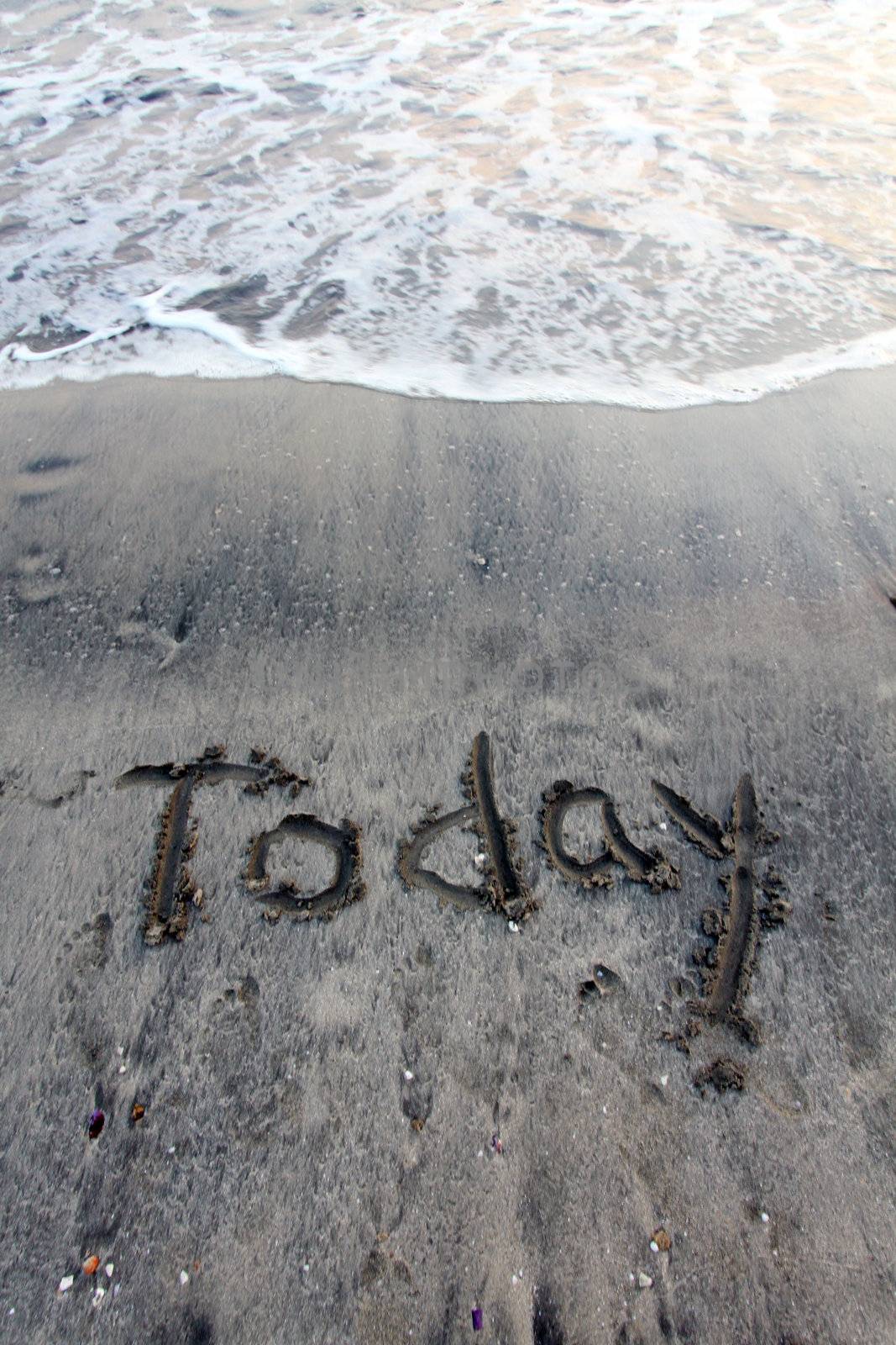 Today words on sand