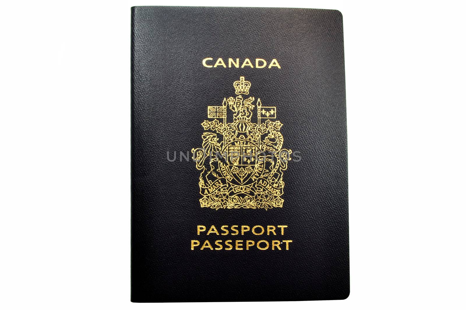 Photo of a Canadian passport, close up of cover page.