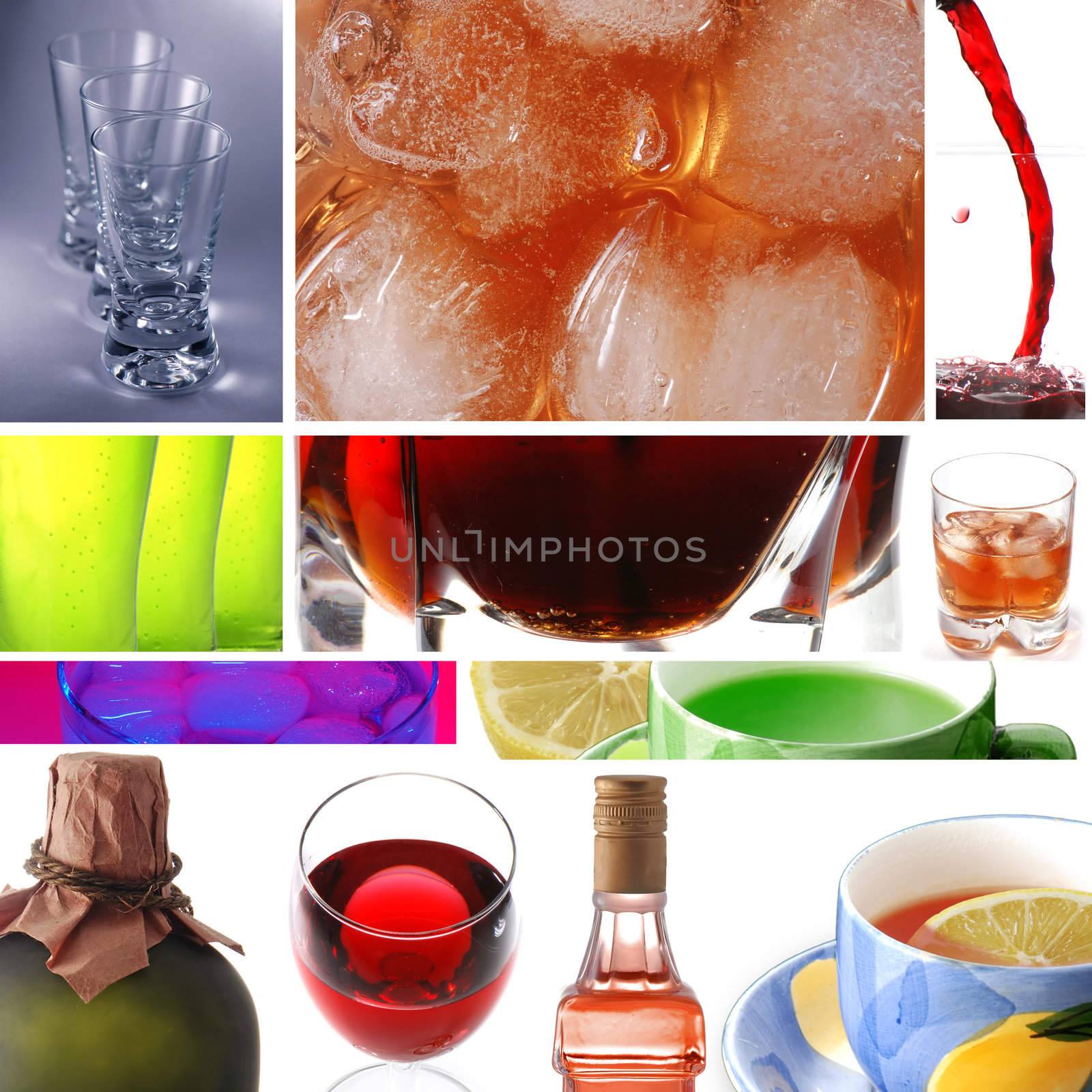 Collage of drinks