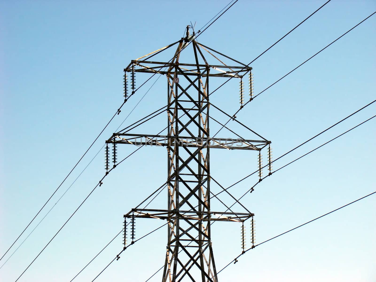 Power lines across the island of Montreal.