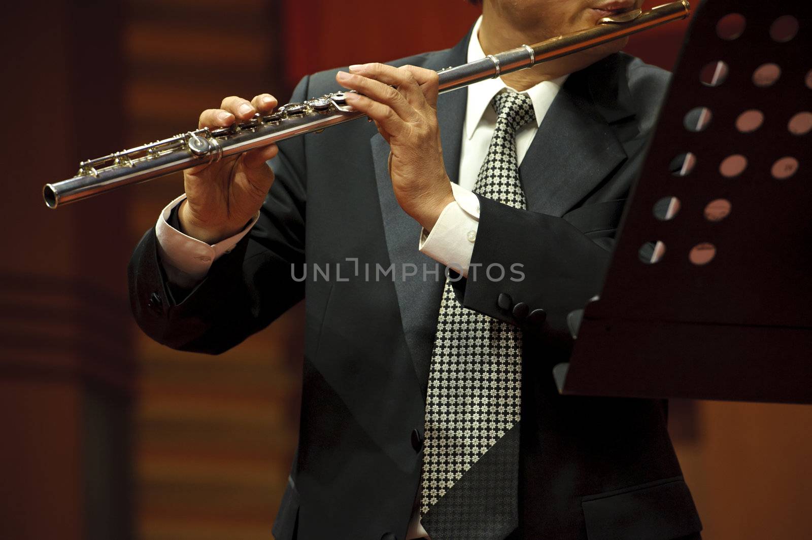 flutist on concert