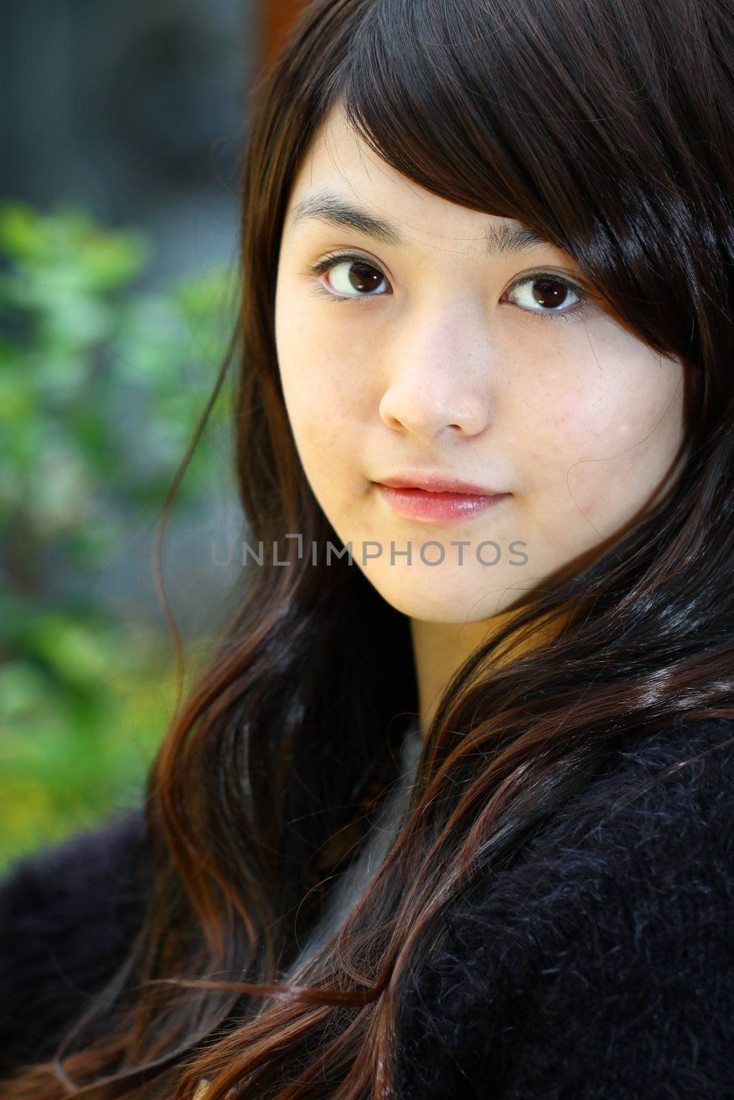 Beautiful and young asian woman portrait