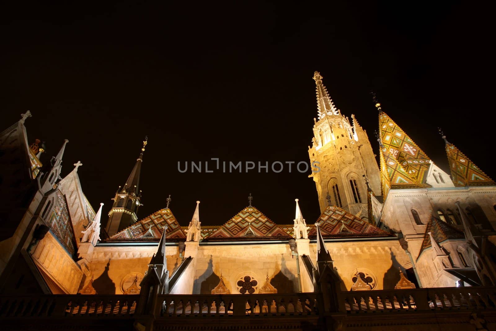 view of Matthias church in Budapest, Hungary