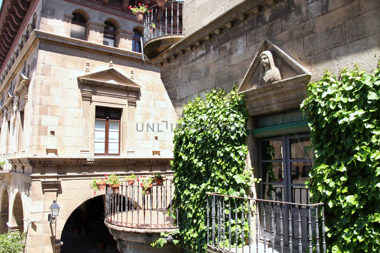 Poble Espanyol, Spanish village in Barcelona, Spain 
