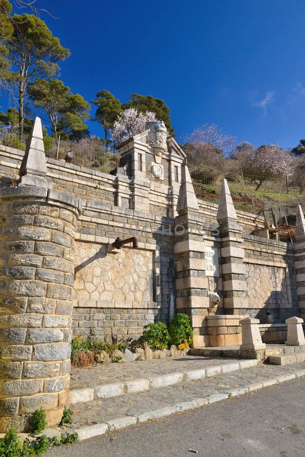 historical source of drinking water in the mountains of Malaga