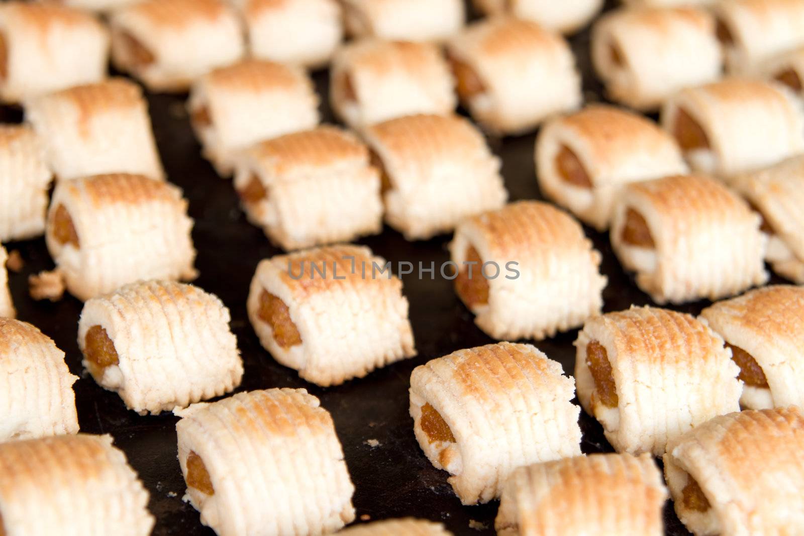 Pineapple Tart in Local Pastry Shop in Malacca Malaysia Closeup