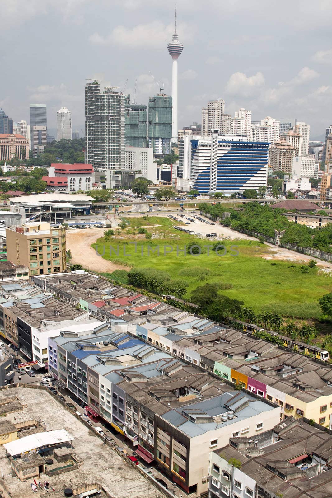 New Construction and Old Buildings in Urban City of Kuala Lumpur Malaysia