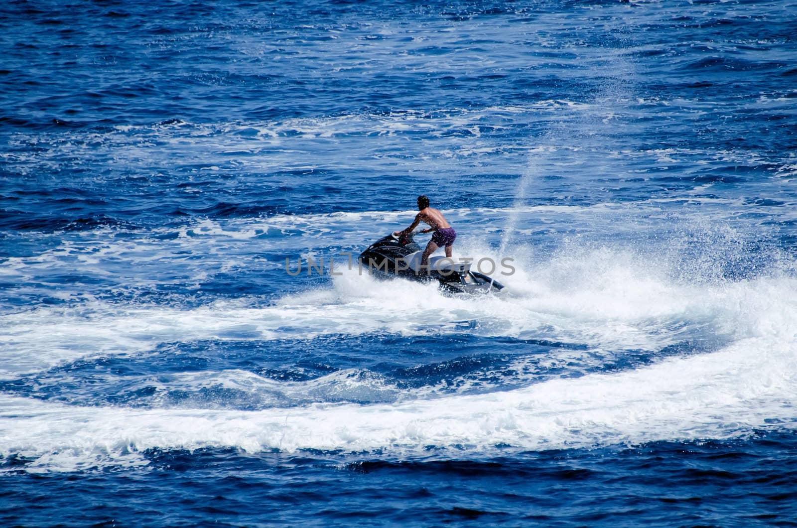 jetski on the blue water