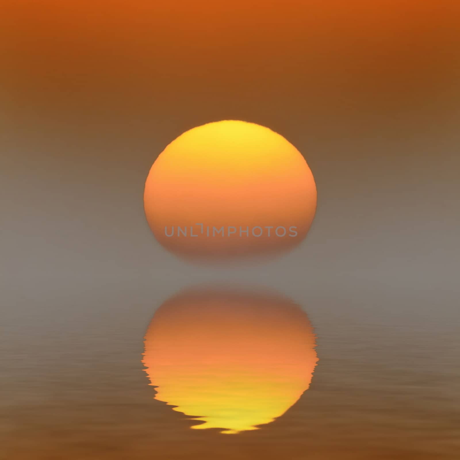misty sunrise over the water