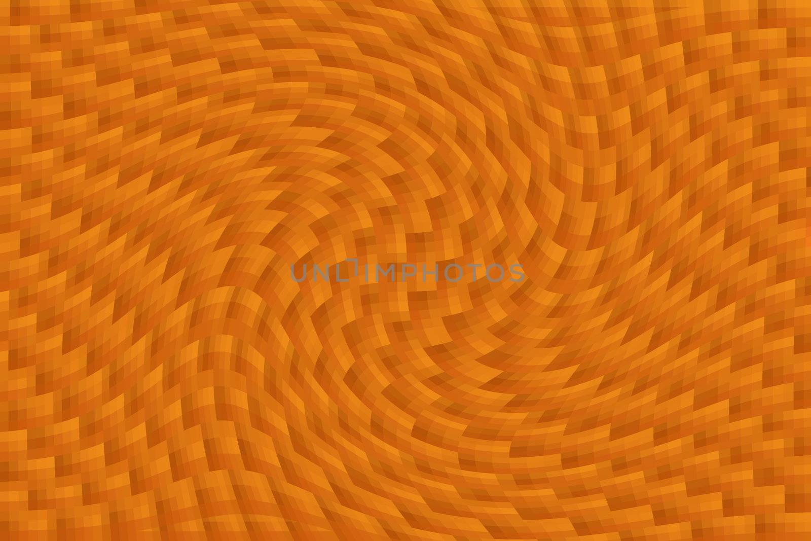 Abstract orange  whirlpool mosaic background or wallpaper pattern