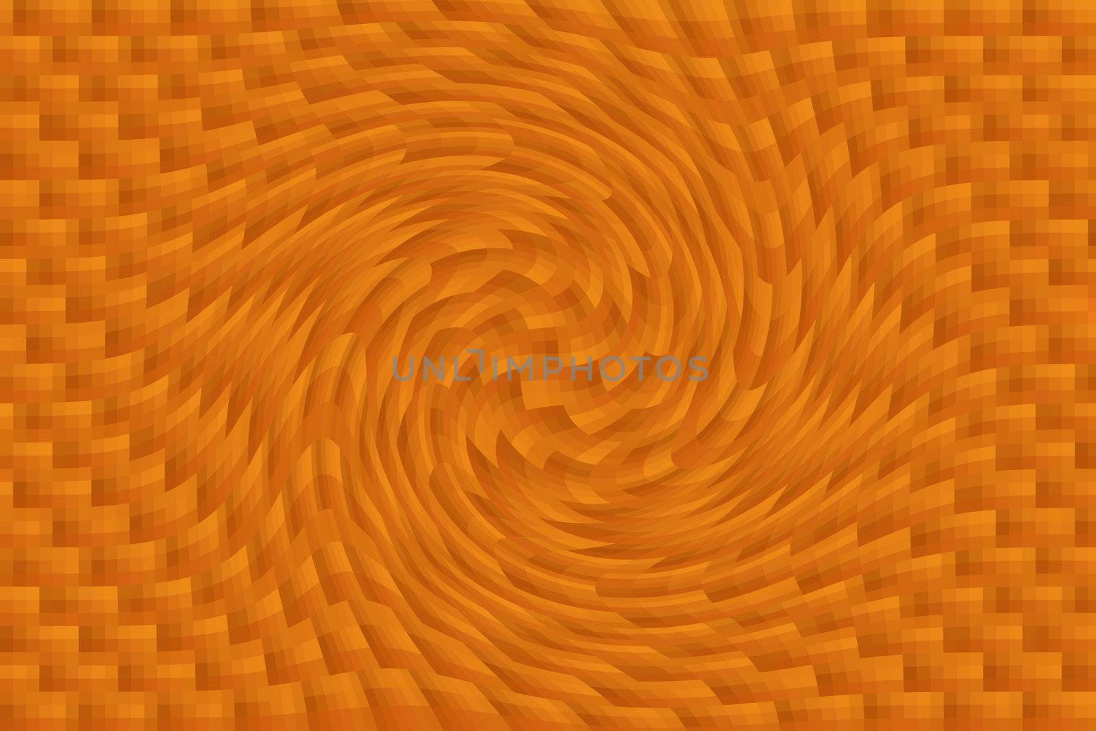 Abstract orange  whirlpool mosaic background or wallpaper pattern