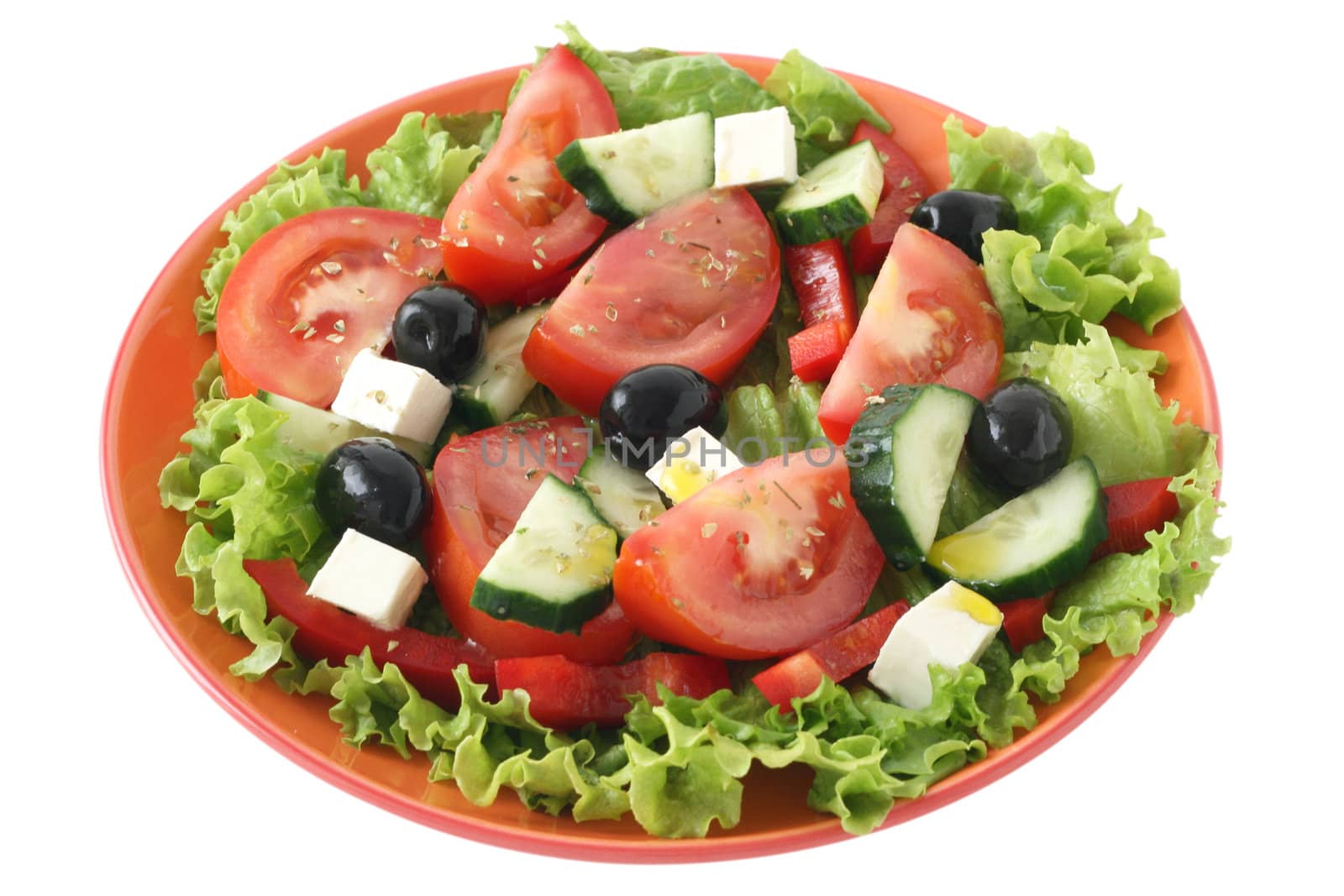 salad with cheese and olives