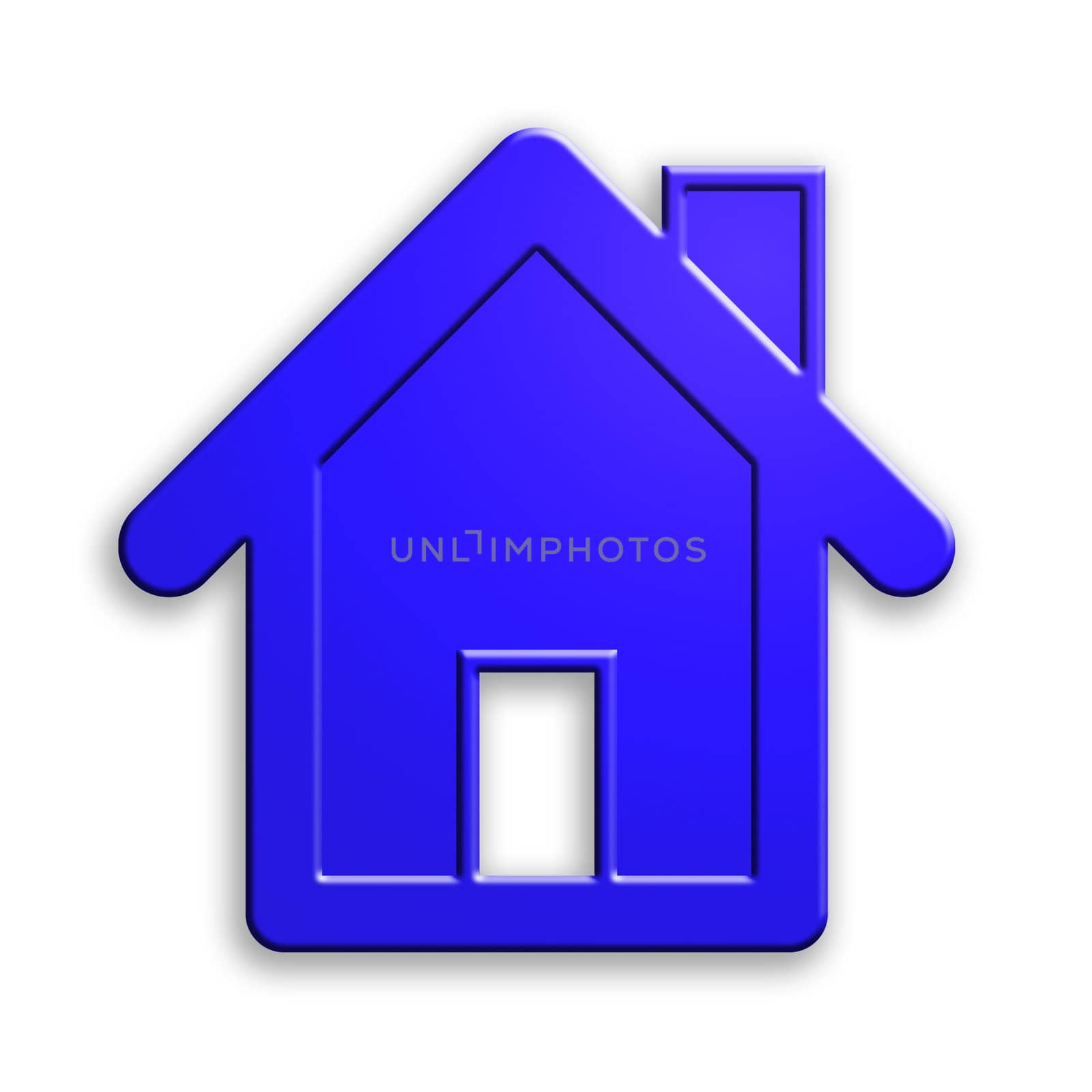 plastic house isolated, with clipping path.