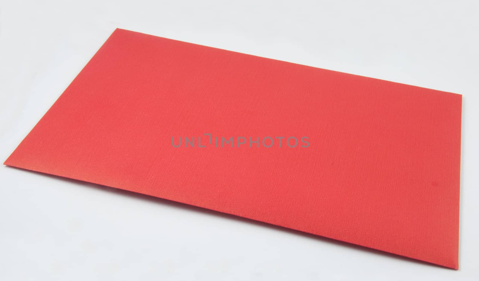 A red envelope isolated on white. (insert text on the middle)