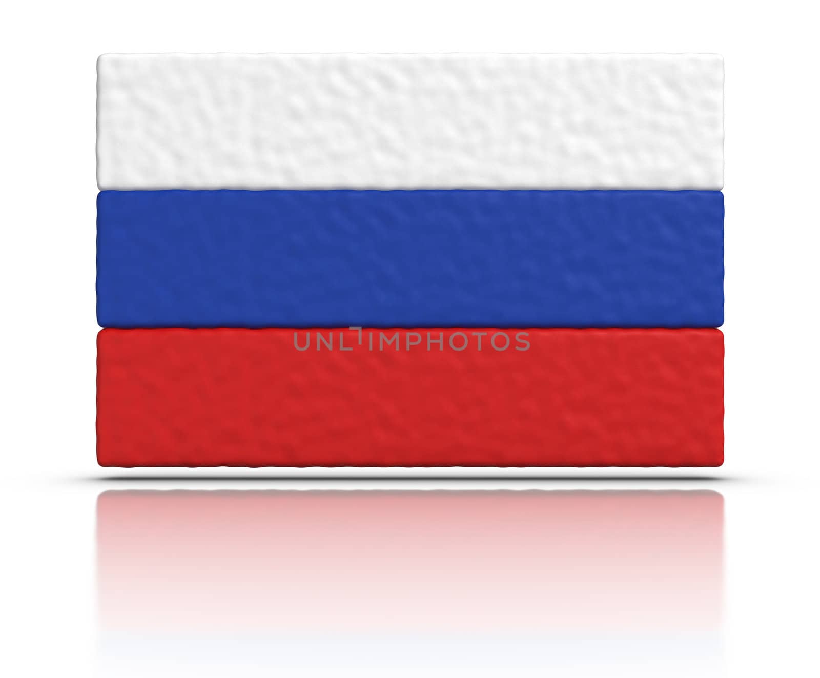 Flag of Russia made with plasticine material.