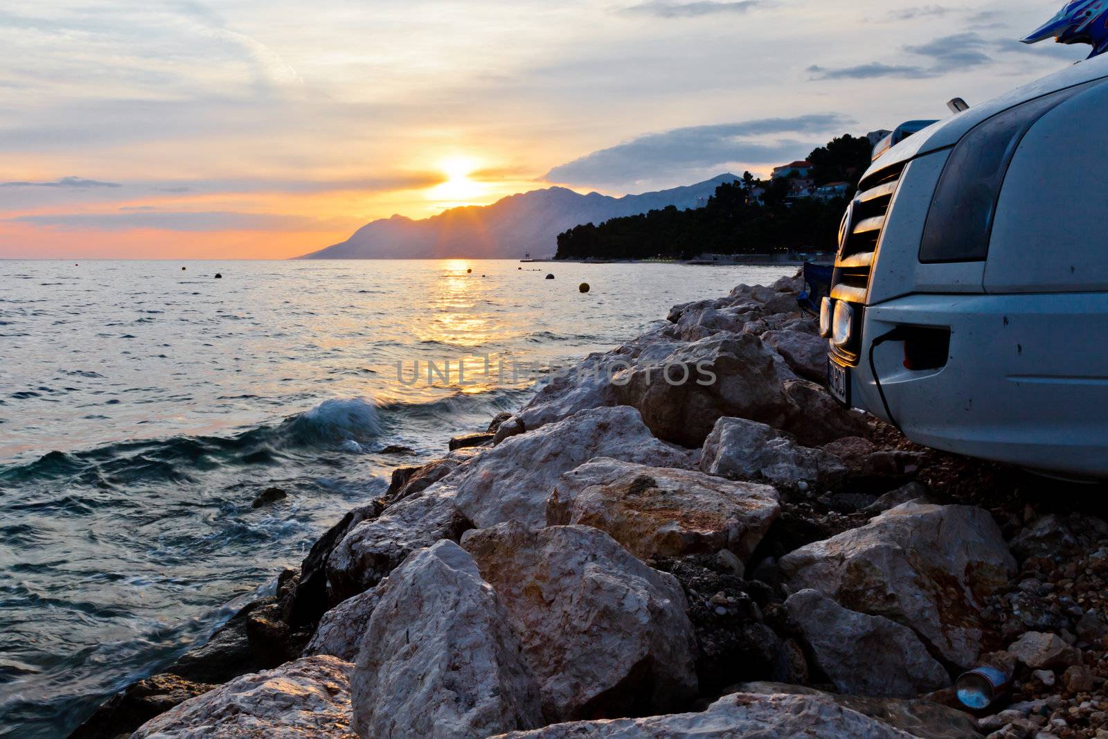 Adriatic Sunset near Baska Voda, Croatia by anshar