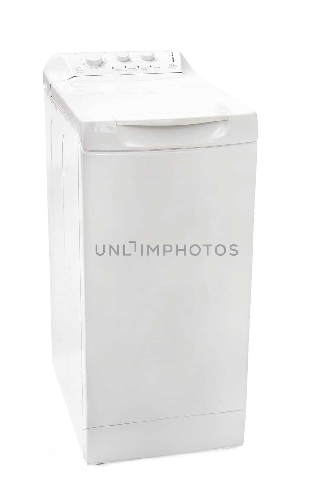 white washing machine on a white background
