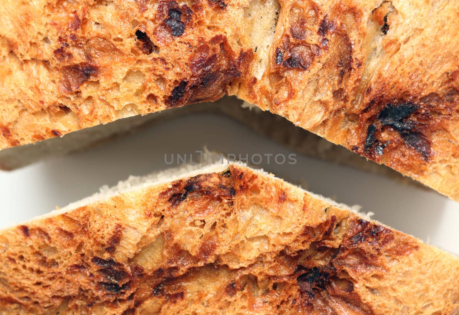 romanian traditional bread cut in two by taviphoto