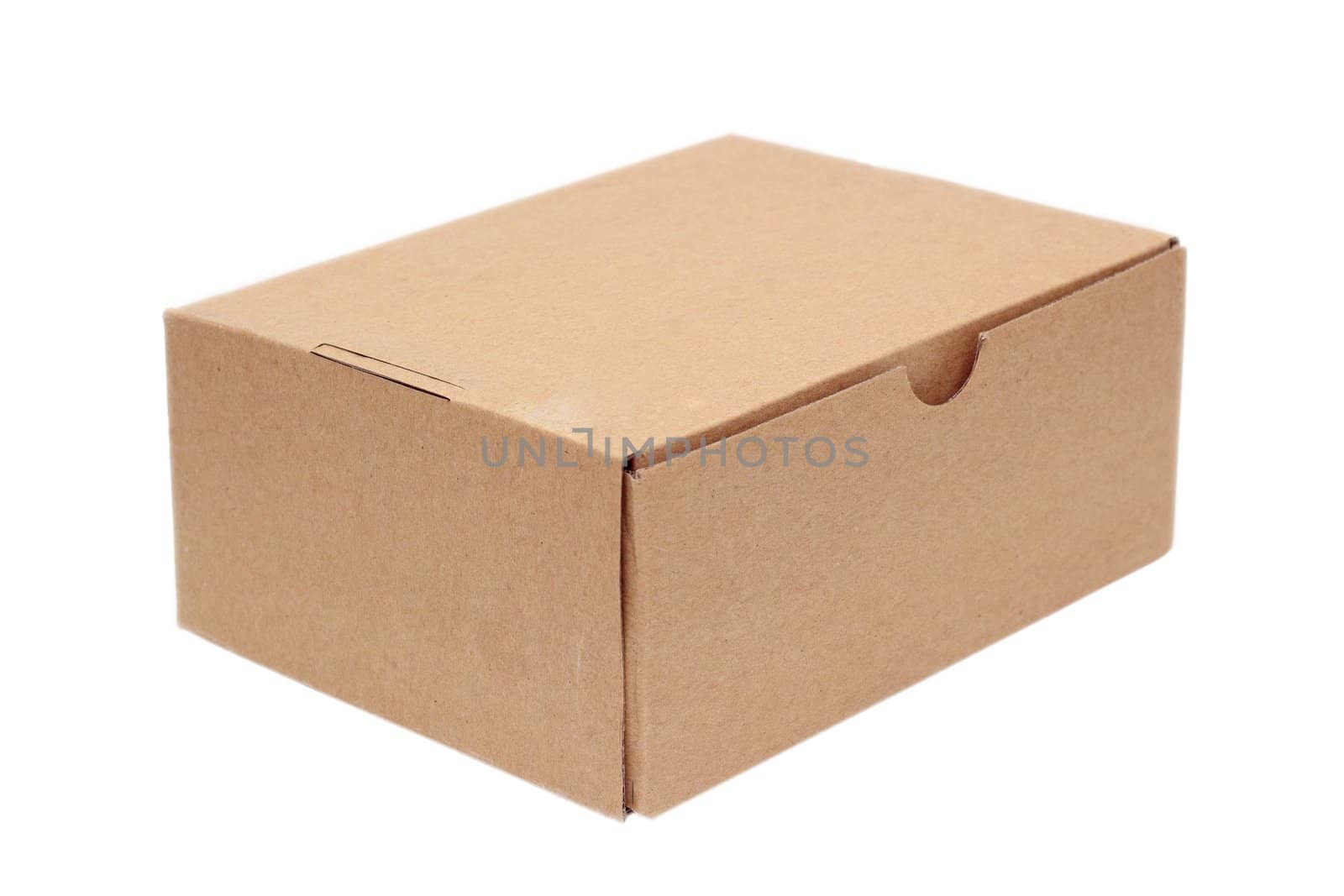 simple brown carton box isolated over white background