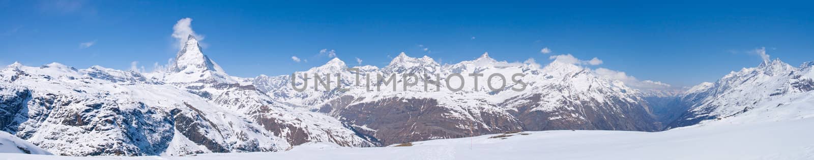 Snow Mountain Range Matterhorn by vichie81