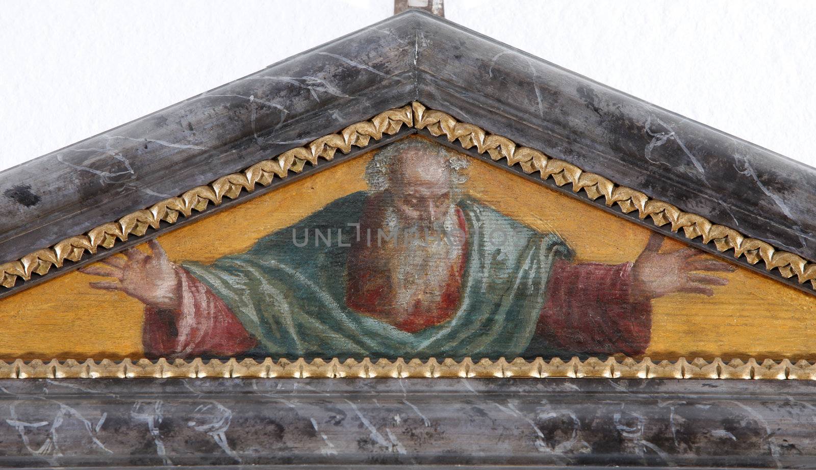ZAGREB, CROATIA - DECEMBER 12: Paolo Veronese: God the Father, exhibited at the Great Masters renesnse in Croatia, opened December 12, 2011. in Zagreb, Croatia