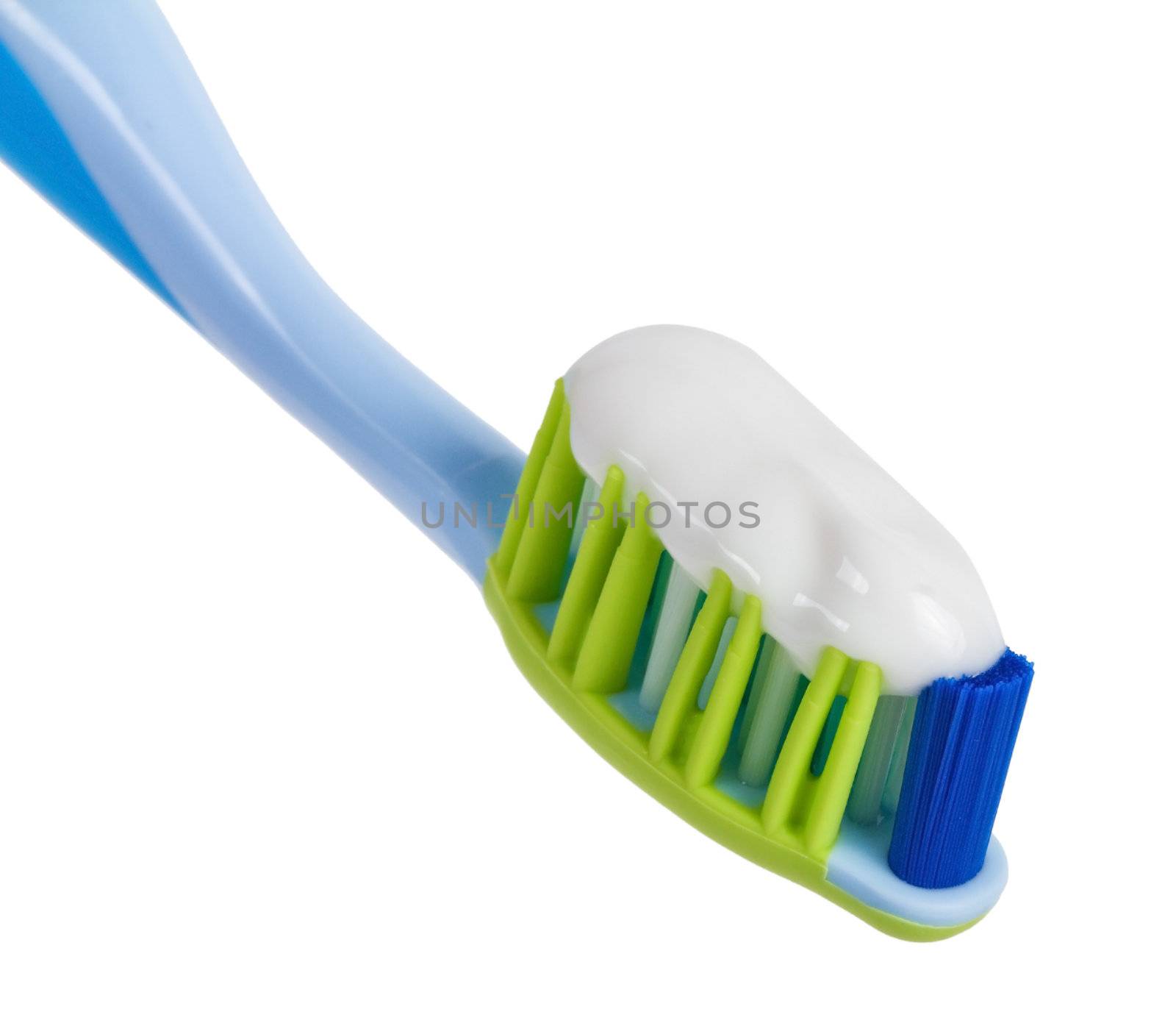 tooth brush with tooth paste by Alekcey
