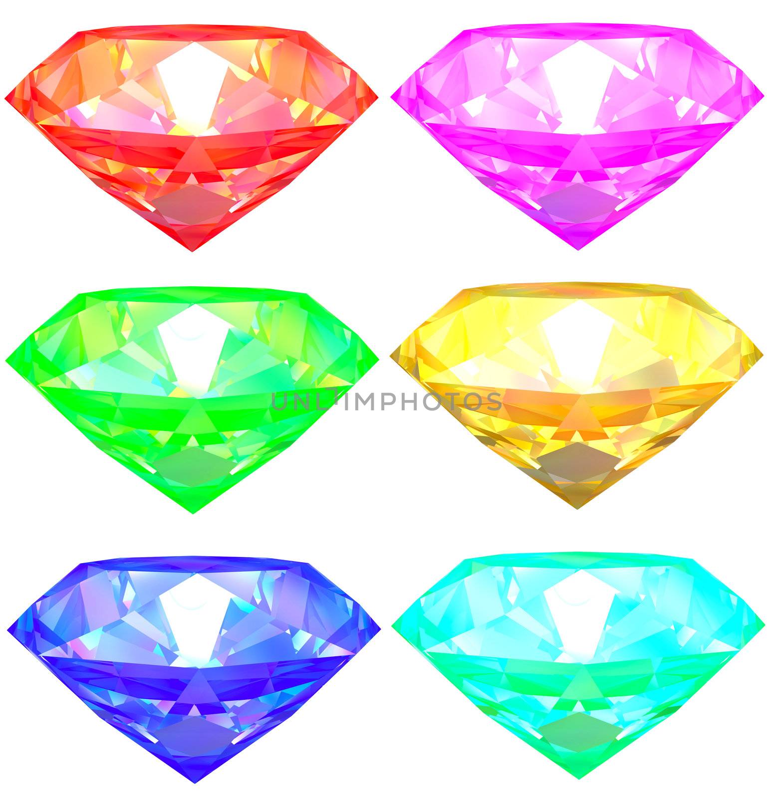 Collection of the colorful gem stones.