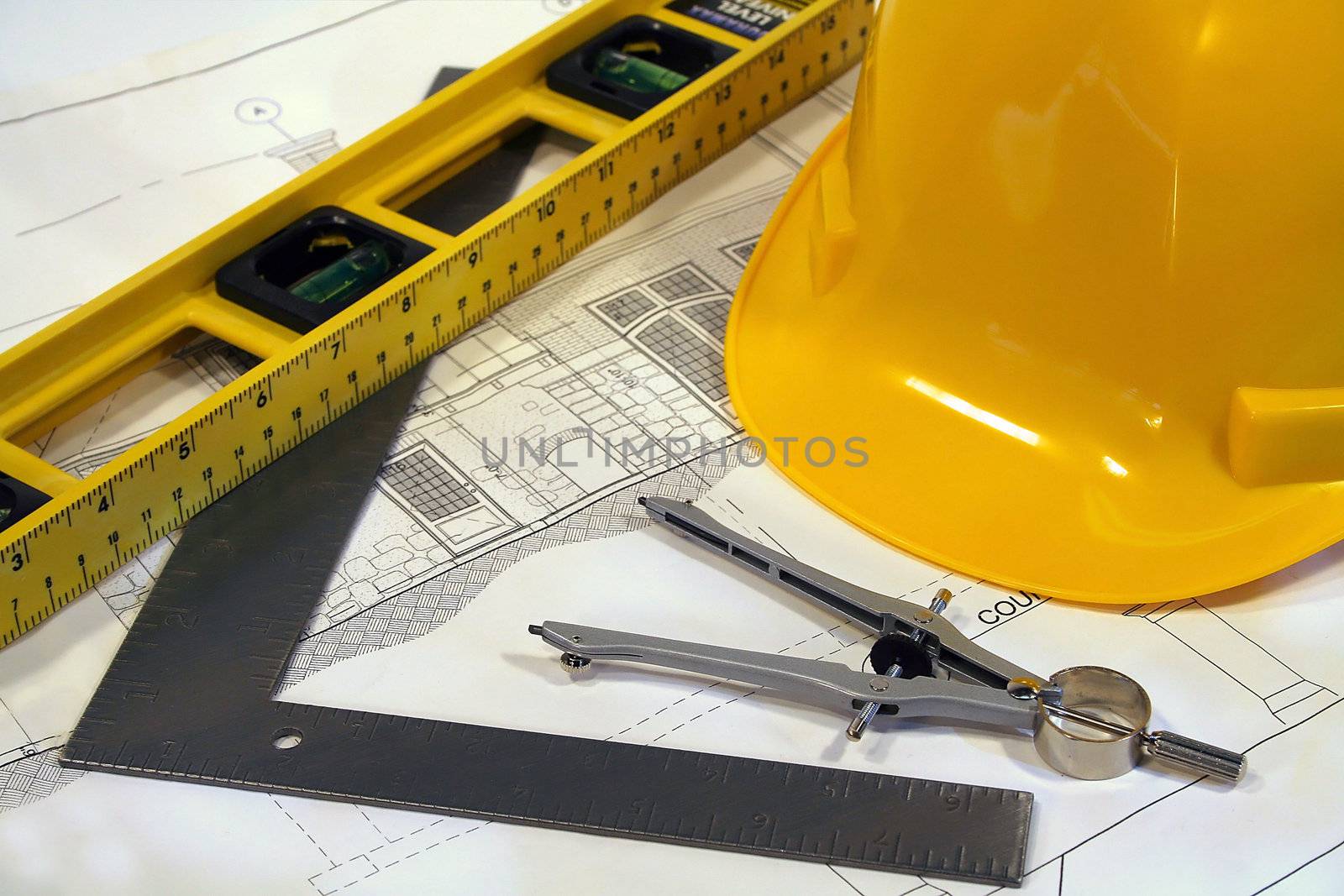 Architectural plans and tools for remodeling a home