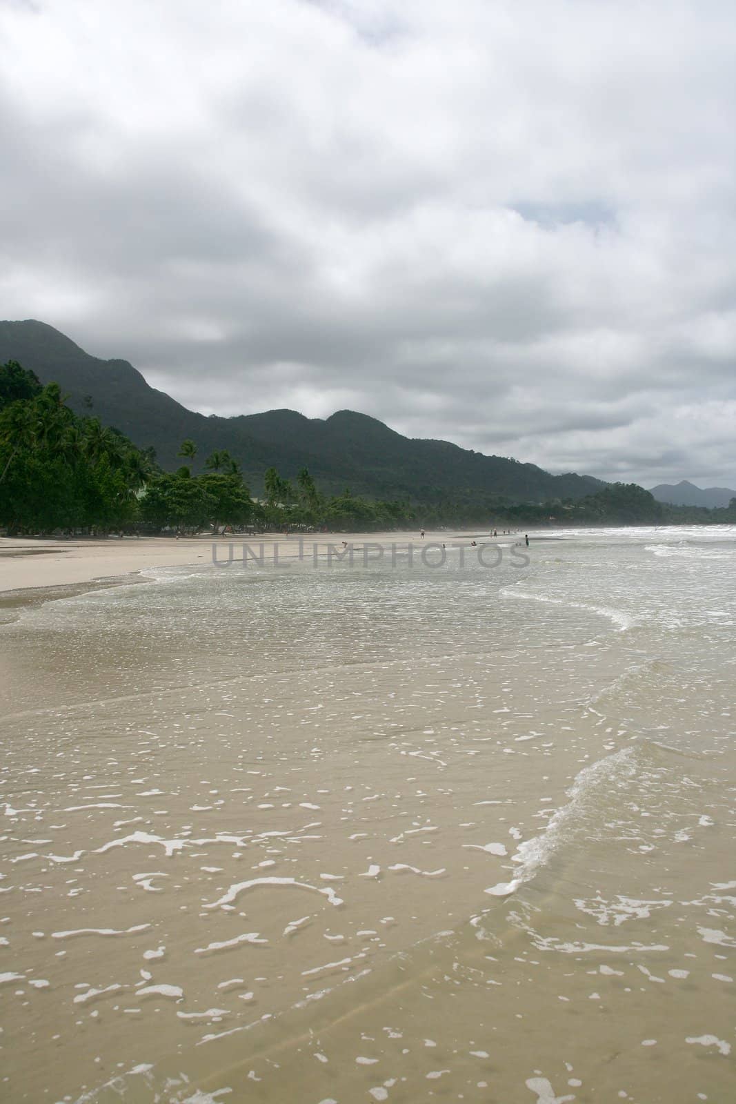 view of white sand beach koh chang island thailand