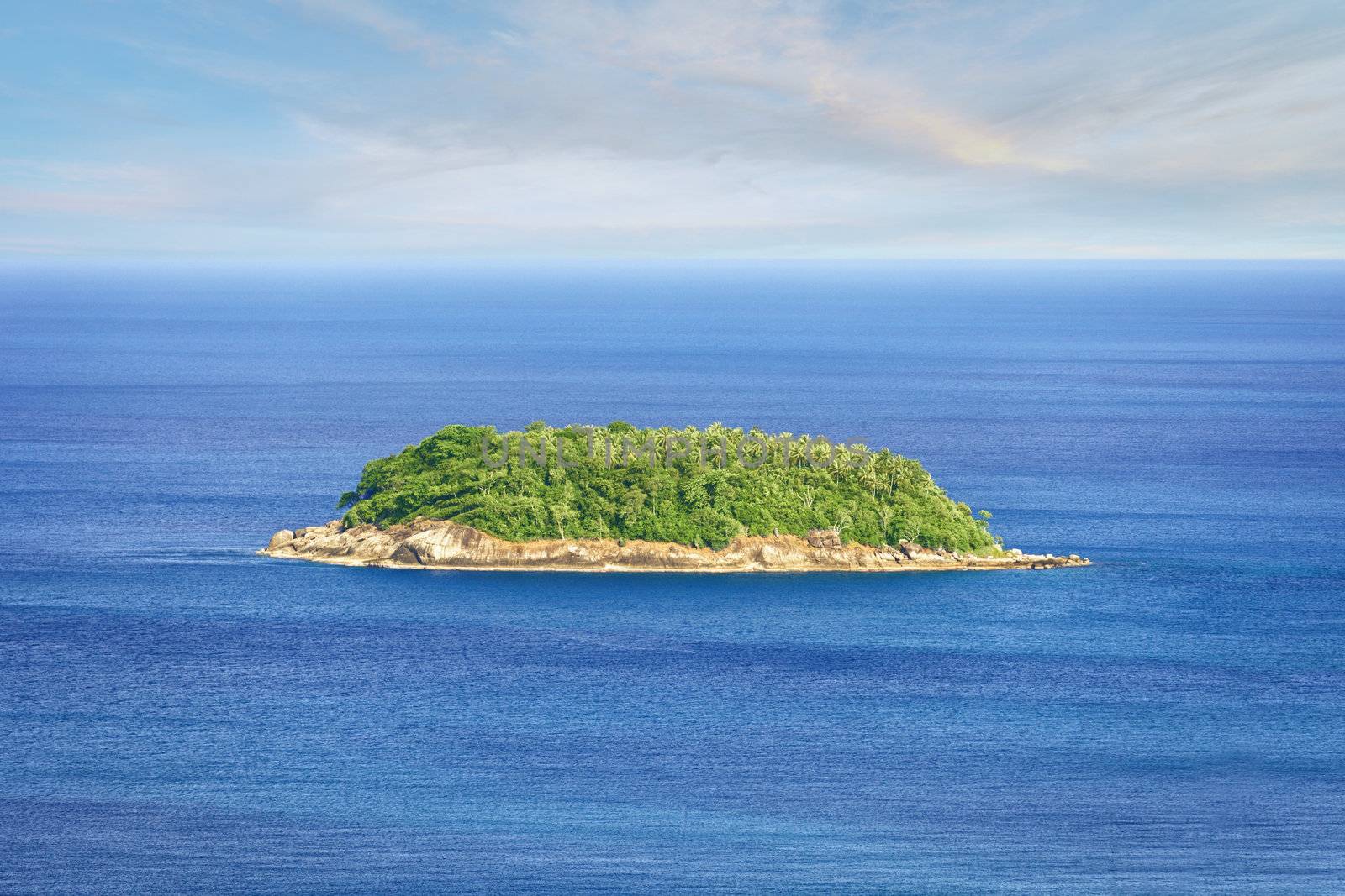 Tropical island in the ocean. Thailand, Phuket, Rawai. by pzaxe