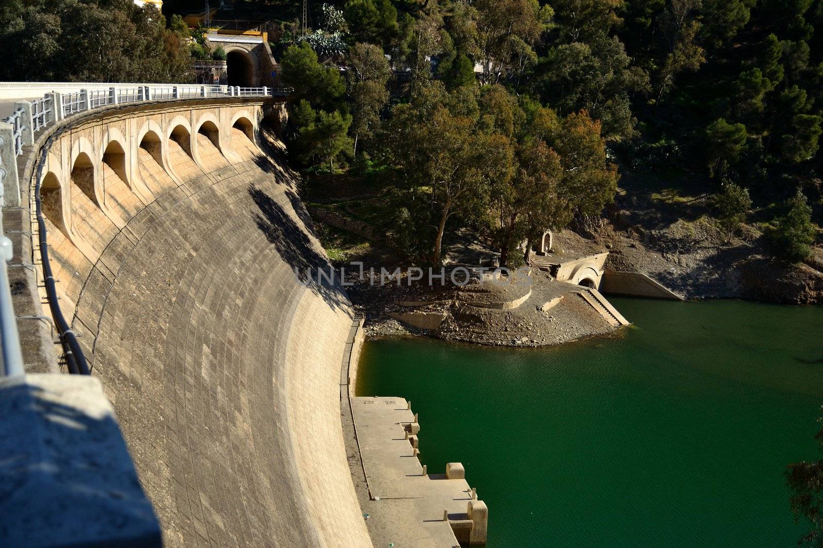 dam reservoir of drinking water for the city of Malaga