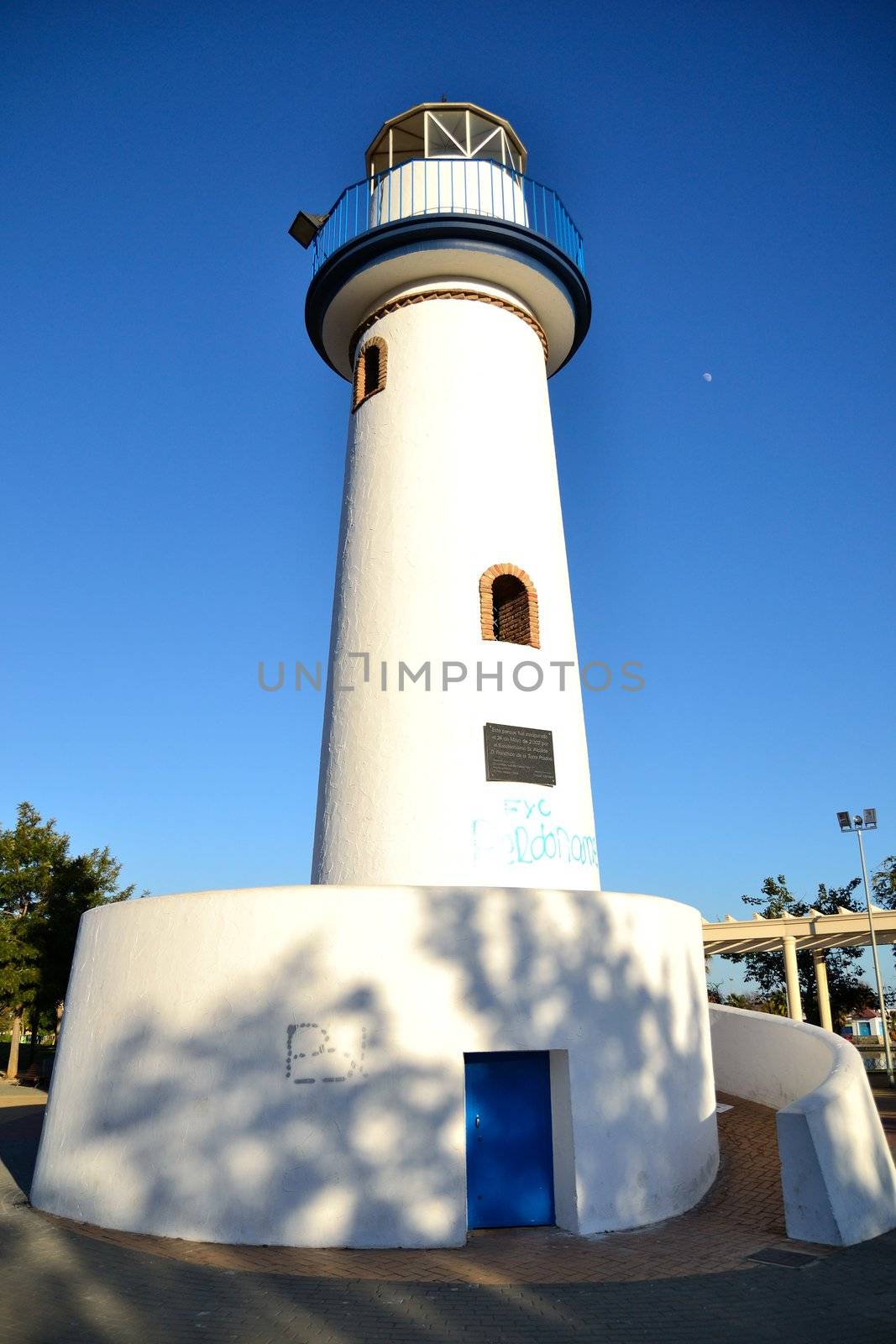 lighthouse in the port of Estepona, near Marbella