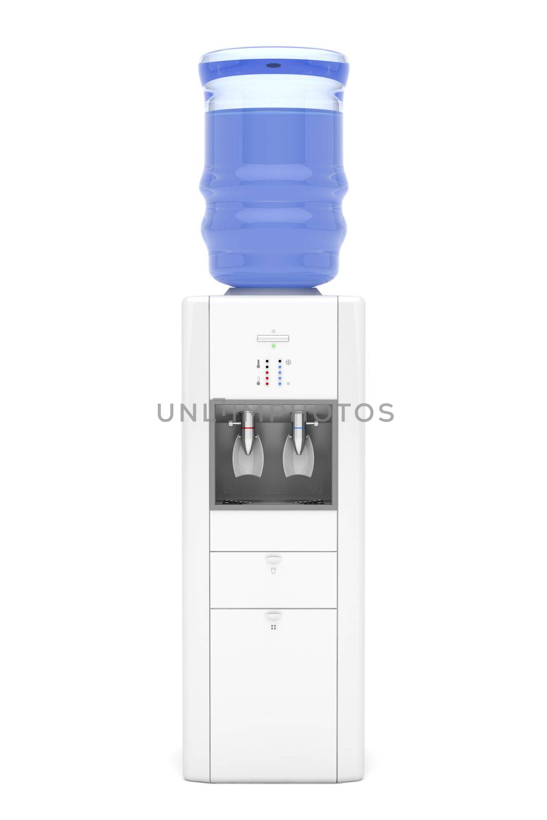Office water cooler on white background