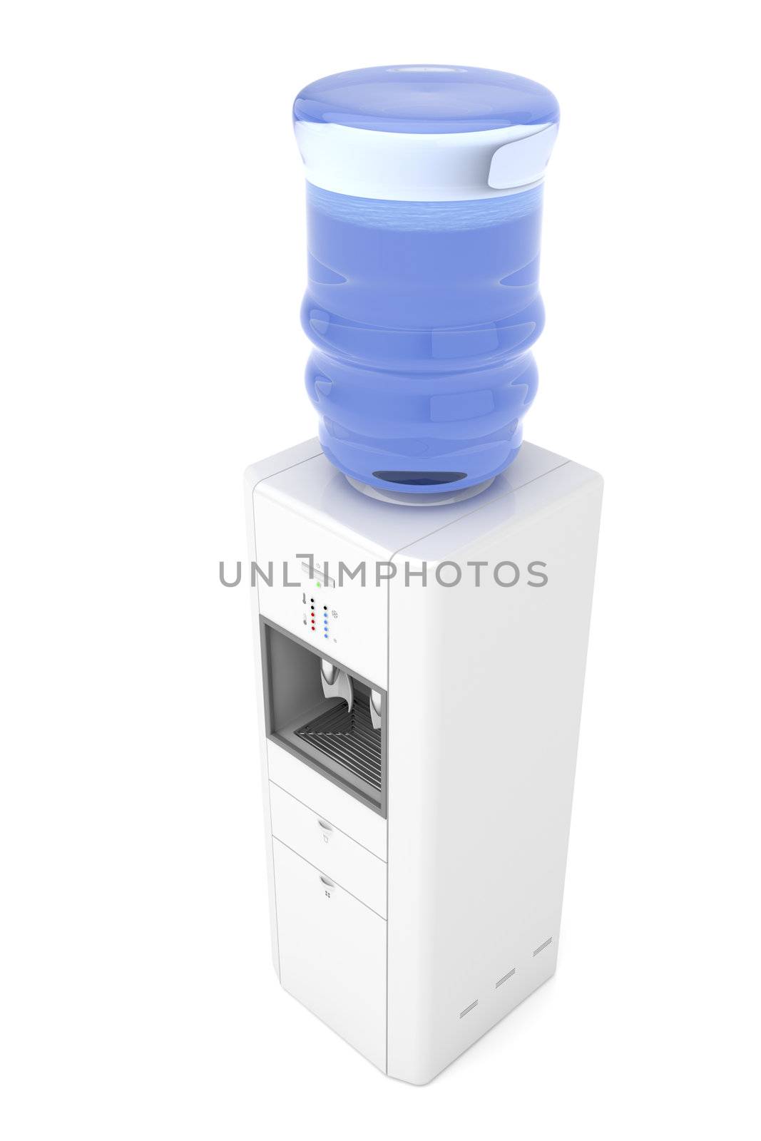 Water dispenser isolated on white background