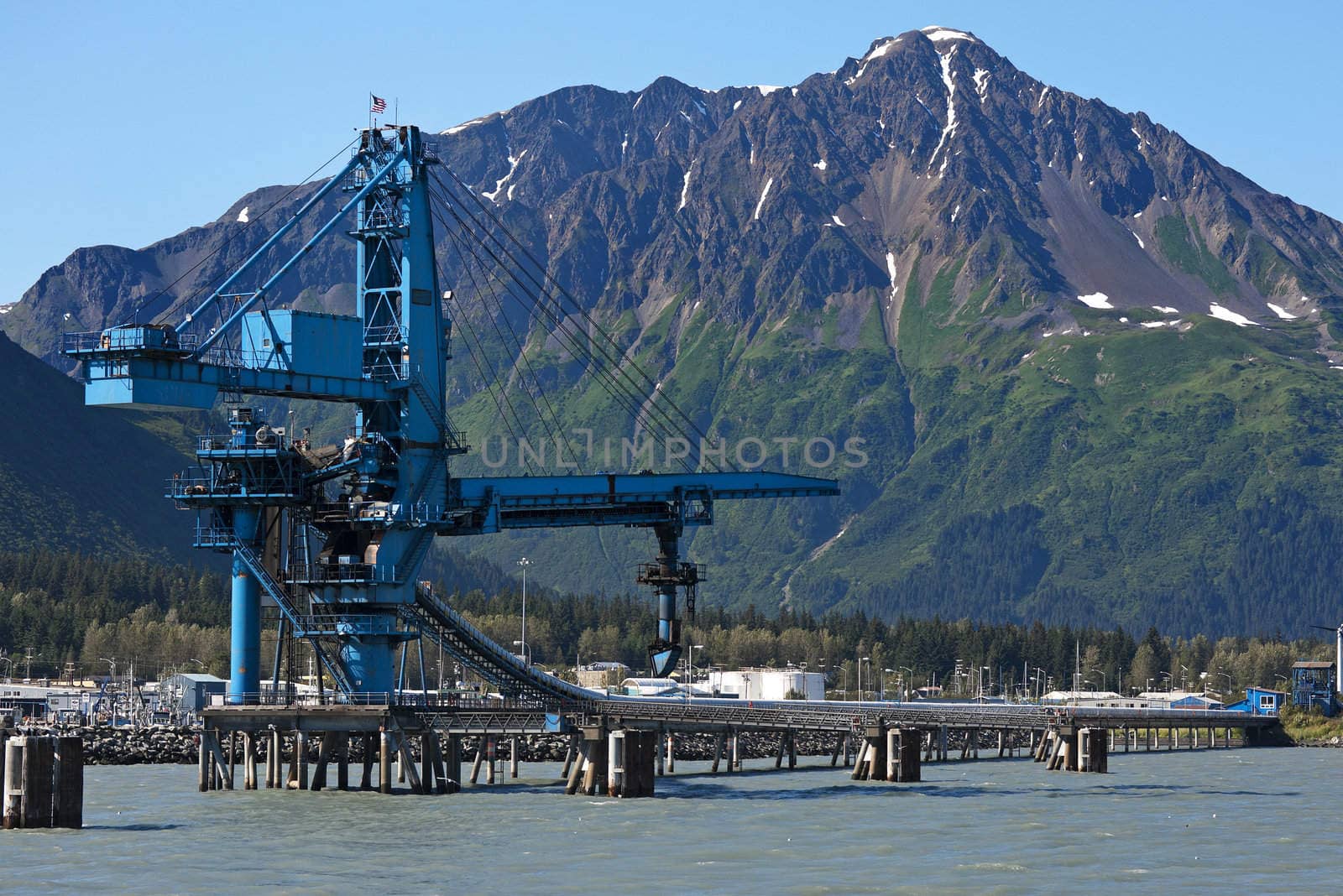 Loading installation for coal into ships at Seward - Alaska. by Claudine