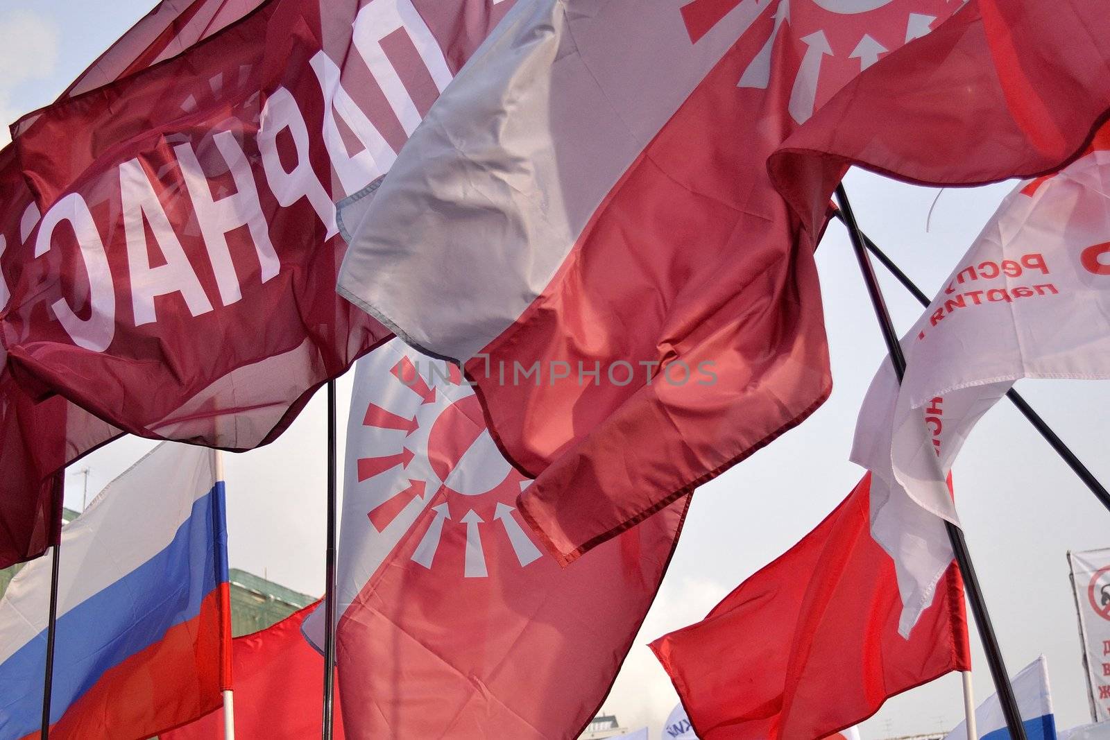 Waving flags of Russian political parties by Autre
