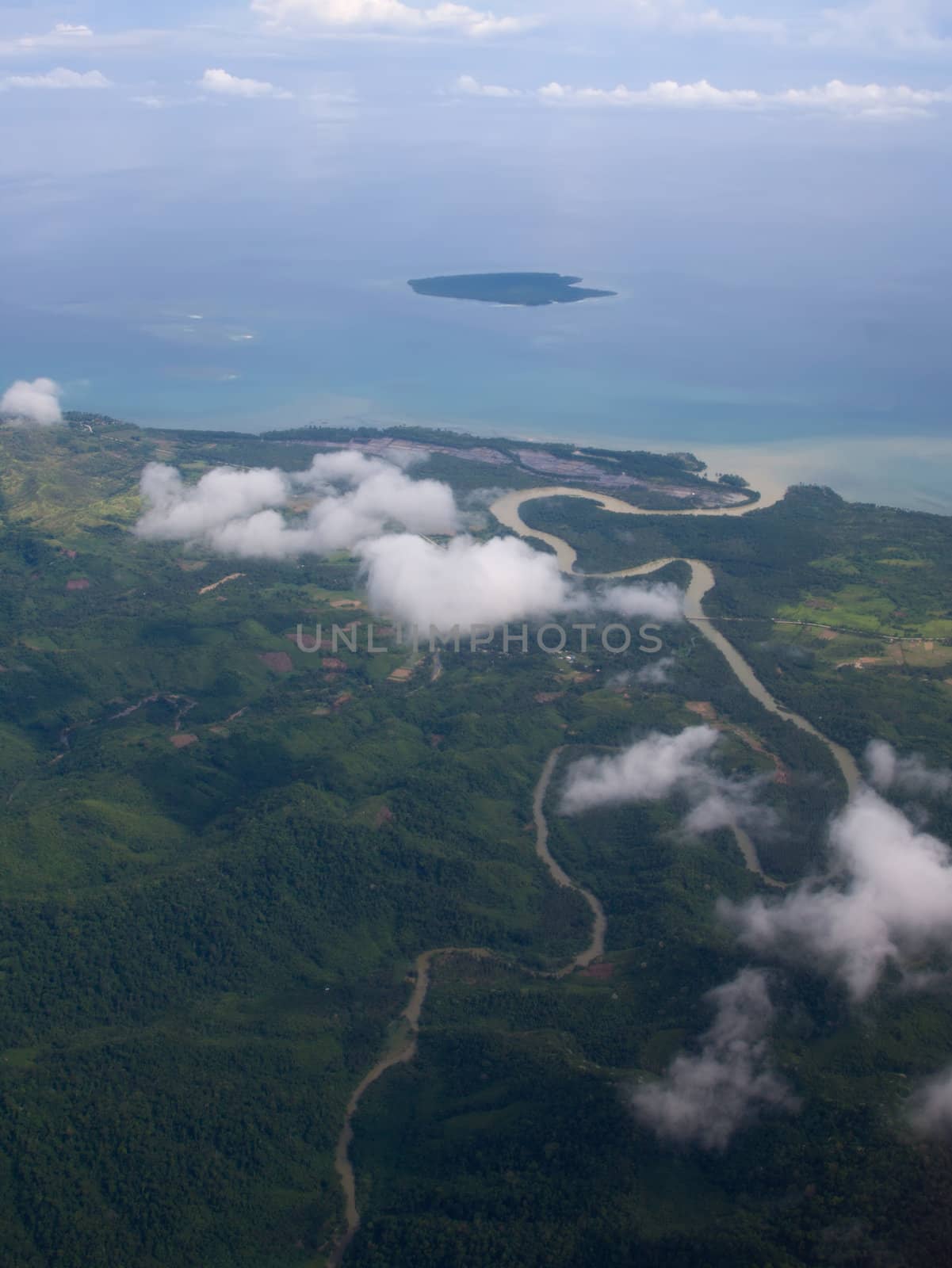 view from plane window Philippines