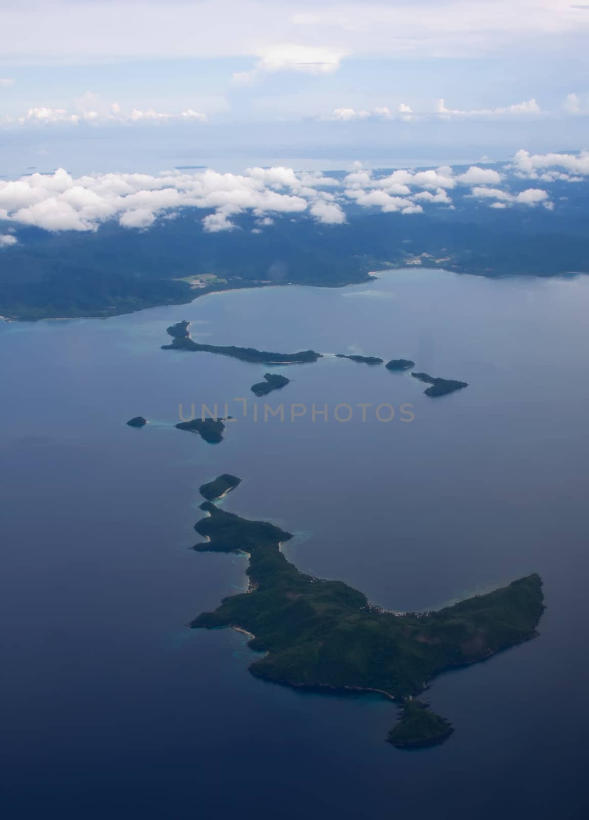 view from plane window Philippines