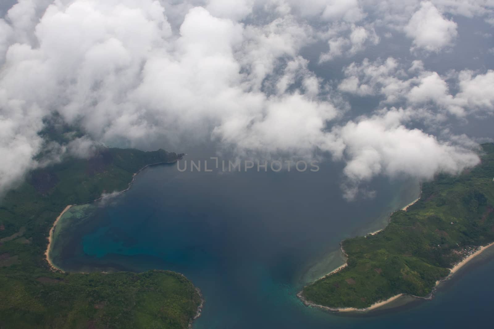 view from plane window Philippines