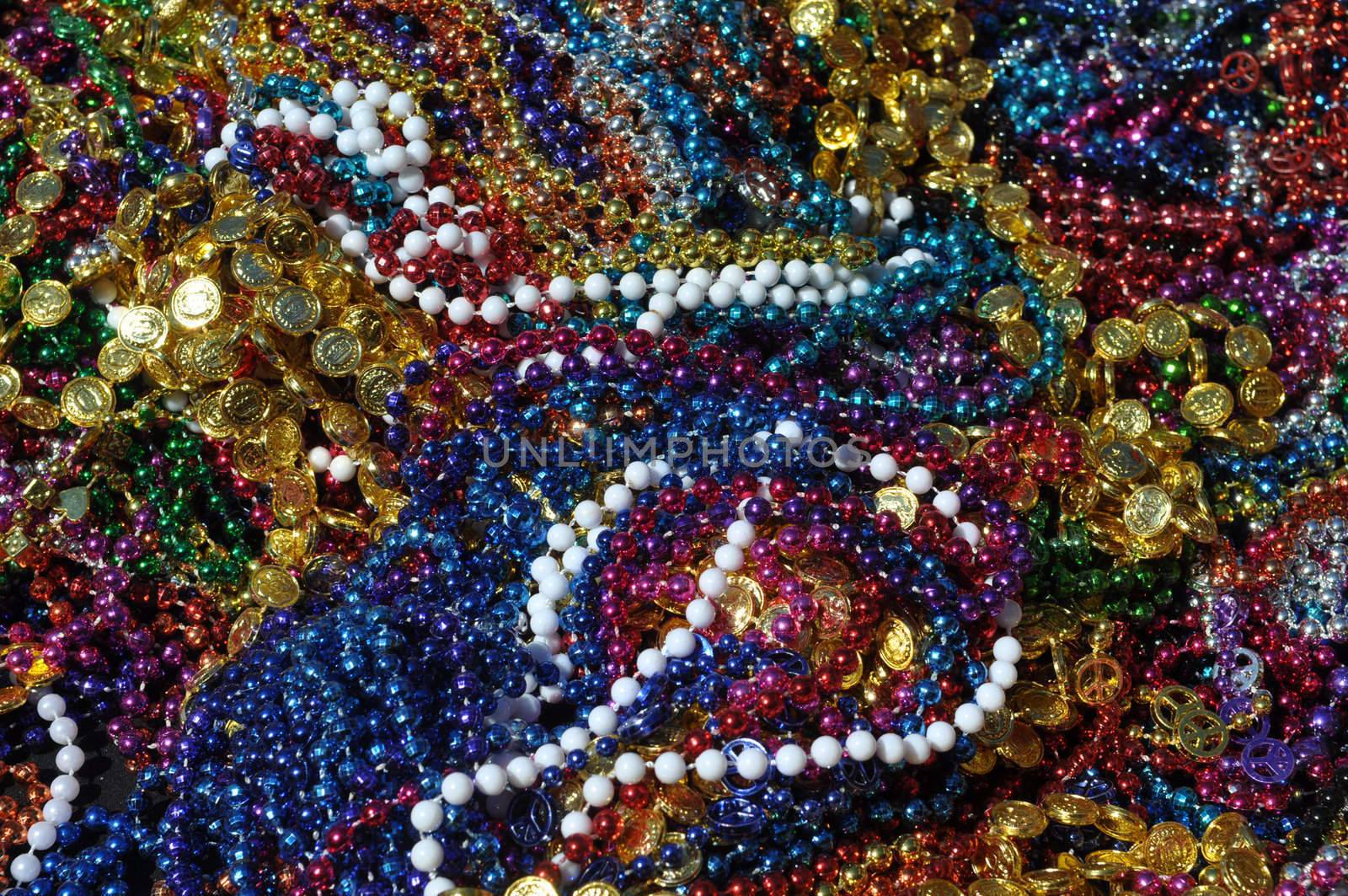 Mardi Gras Beads Background