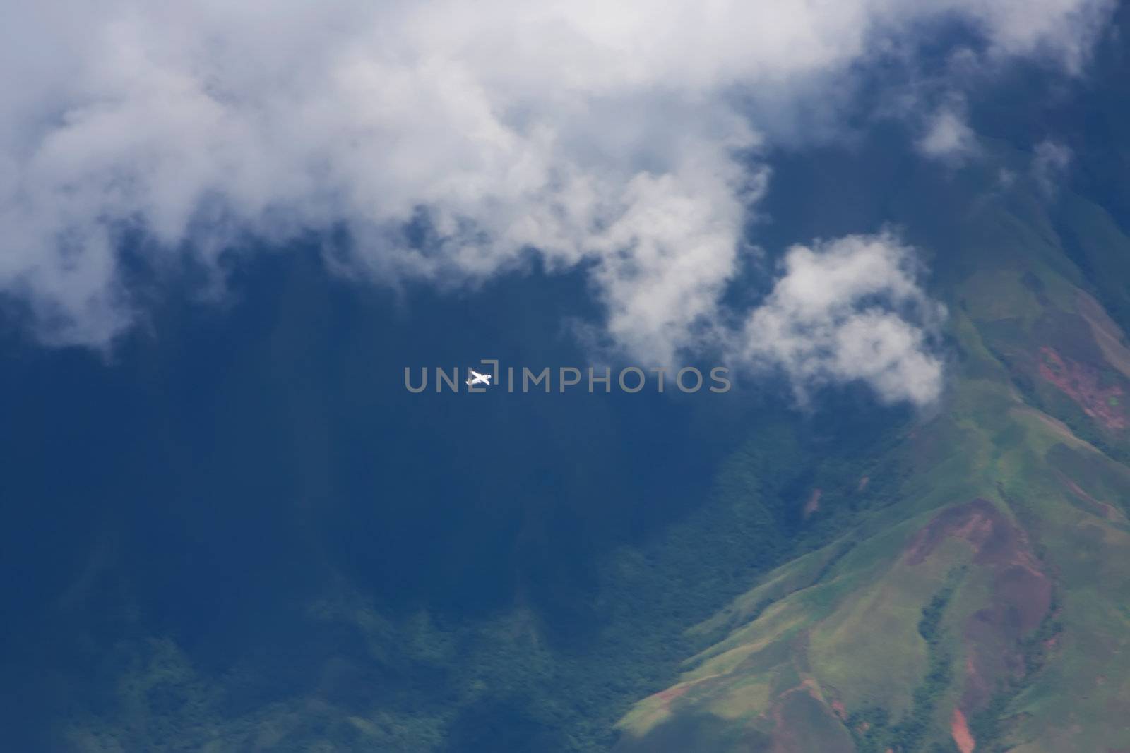 view from plane window Philippines