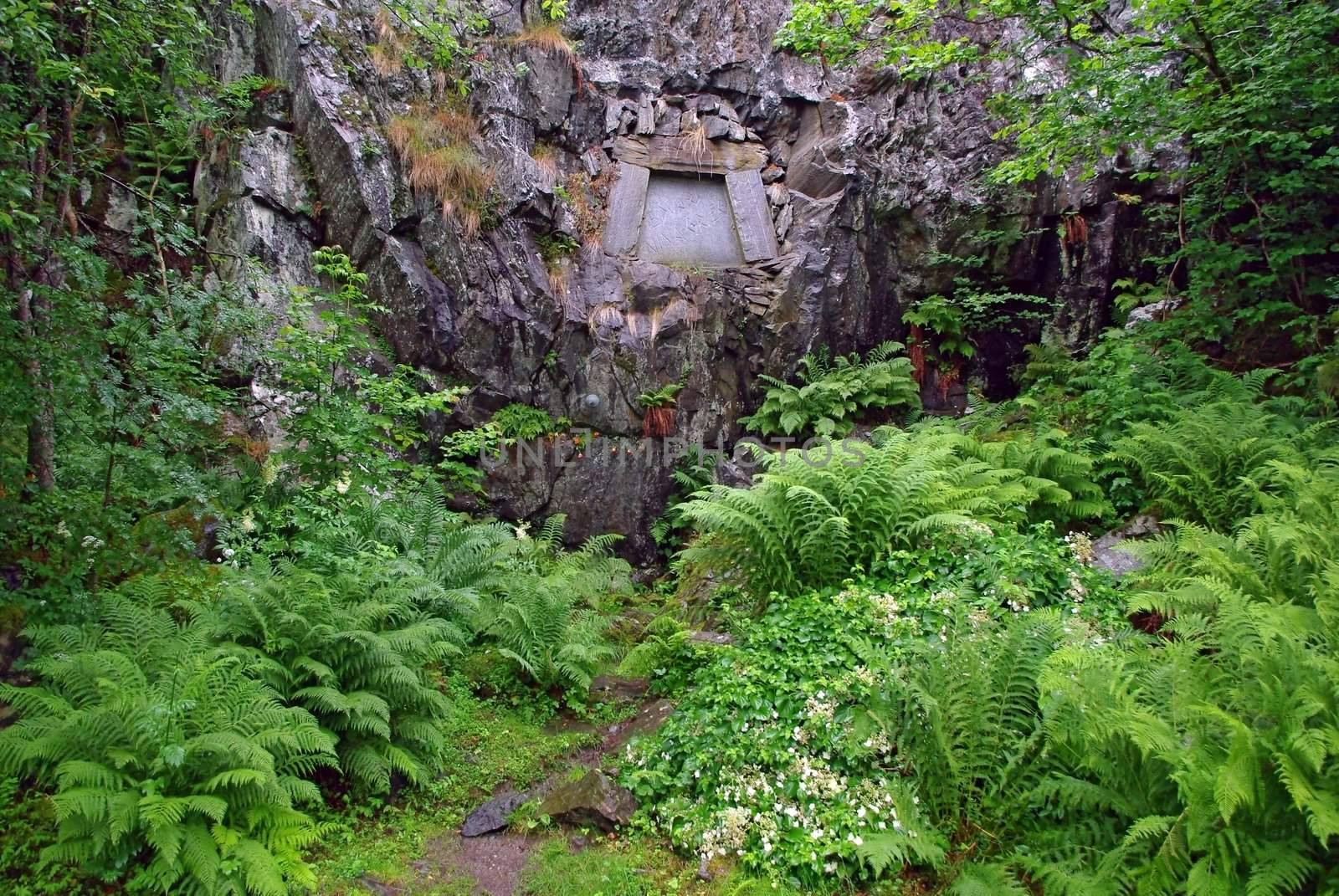 Tomb of Edward Grieg near by his house in Bergen by Vitamin
