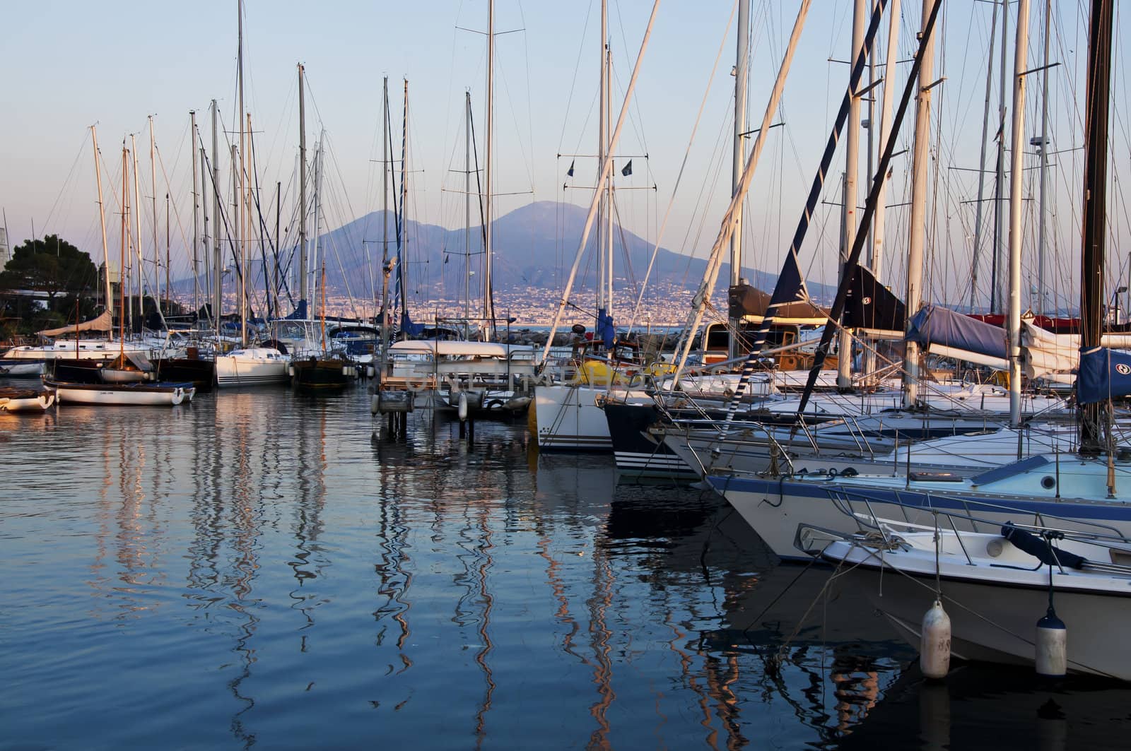 view of the bay of Naples, Italy